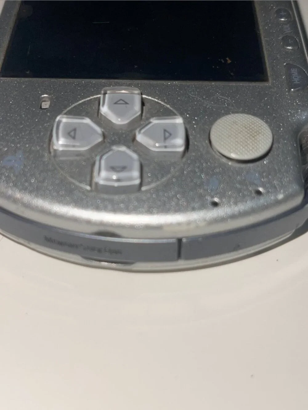 Sony PSP-2001 Slim Edition Silver *No Battery* For Parts/Repair God of War Lot